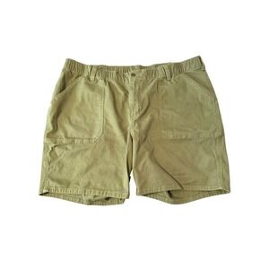 Carhartt Canvas 7 Inch Carpenter Shorts Womens 20W Relaxed Fit Green Utility